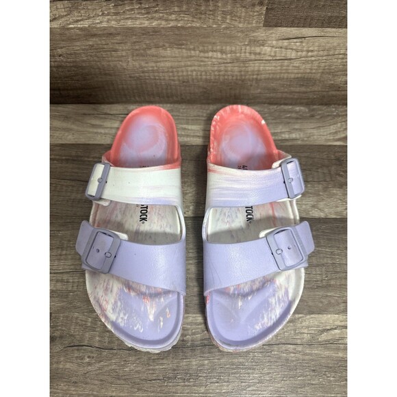 Birkenstock Shoes - Birkenstock Arizona EVA Sandals Purple Fog Swirl Sz 9  Multicolor Beach Summer